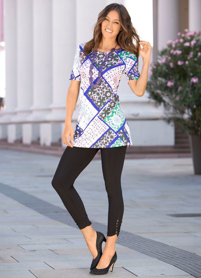 Longshirt mit Rundhalsausschnitt 