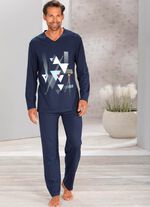 Schlafanzug mit V-Ausschnitt und offenen Abschl&uuml;ssen 