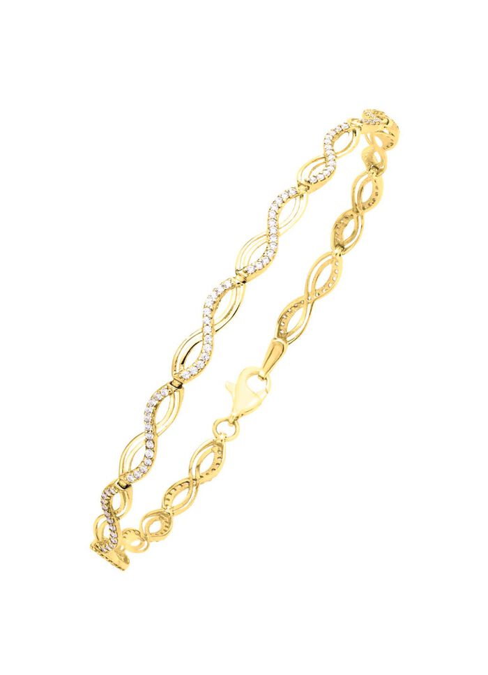 Interessantes Armband mit synth. Zirkonia 