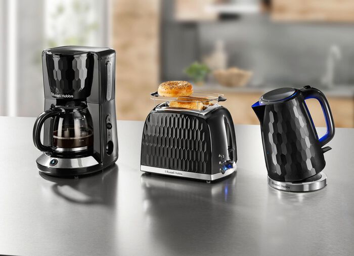 Russell Hobbs Fr&uuml;hst&uuml;cksserie Honeycomb aus Hochglanz-Kunststoff 