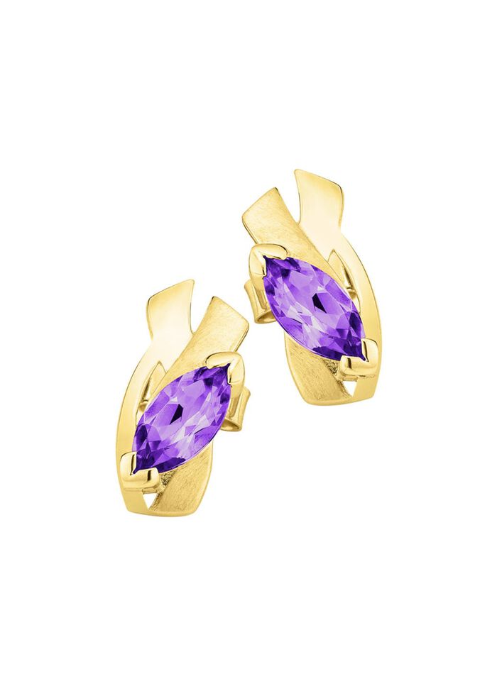 Ohrstecker mit echt Amethyst 