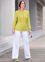 Pullover mit dekorativem Strukturmix 