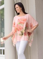 Poncho-Tunika mit eingearbeitetem Top 