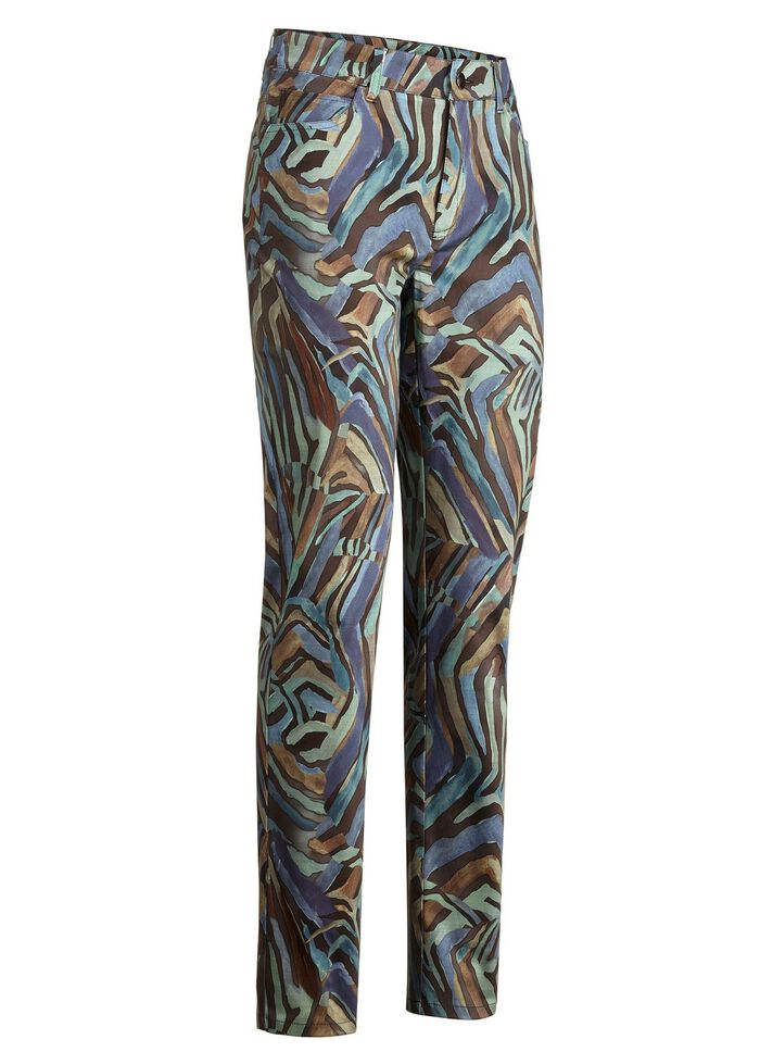 Hose mit r&uuml;ckw&auml;rtigen Dehnbundeins&auml;tzen 