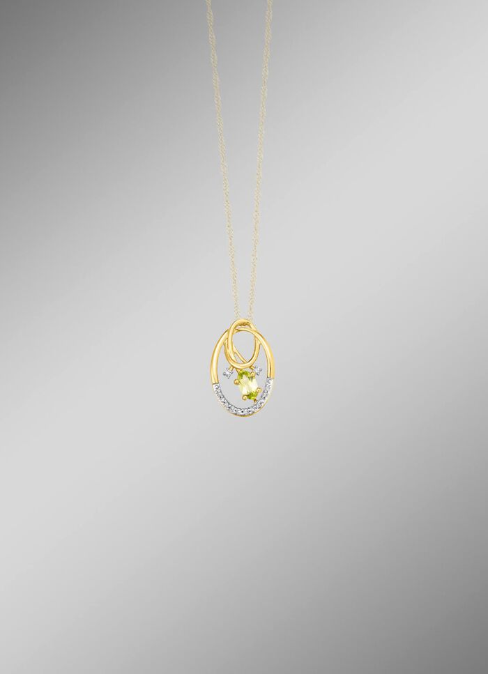 Anh&auml;nger mit Brillanten und Peridot 