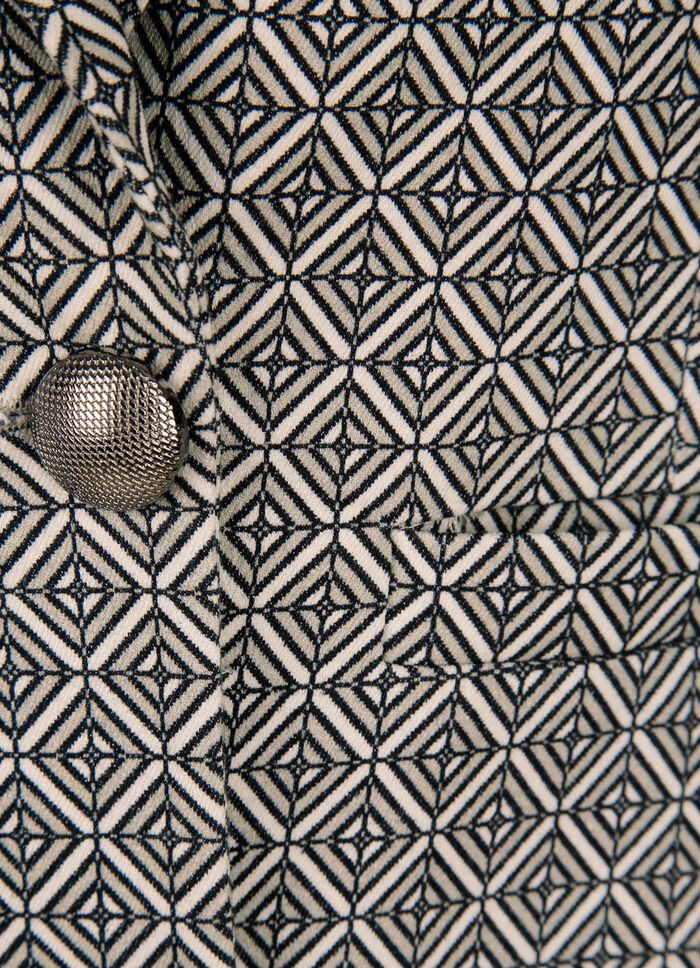 Blazer mit grafischem Dessin 