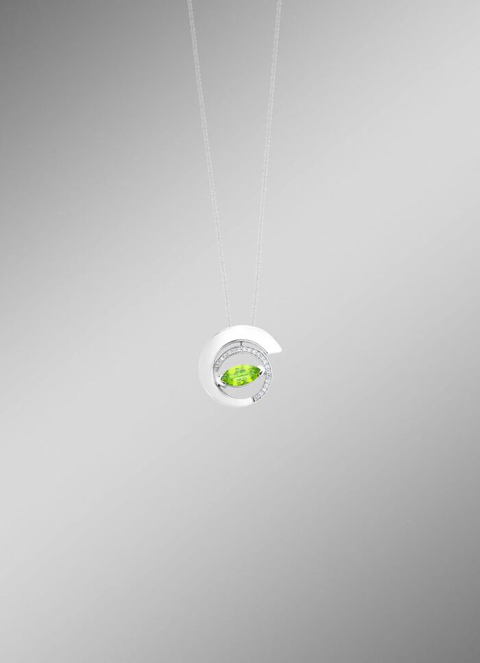 Anh&auml;nger mit echt Peridot und synth. Zirkonia 