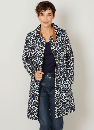 Wendemantel mit Animalprint 
