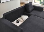 Polsterecke mit Bettfunktion und Bettkasten 