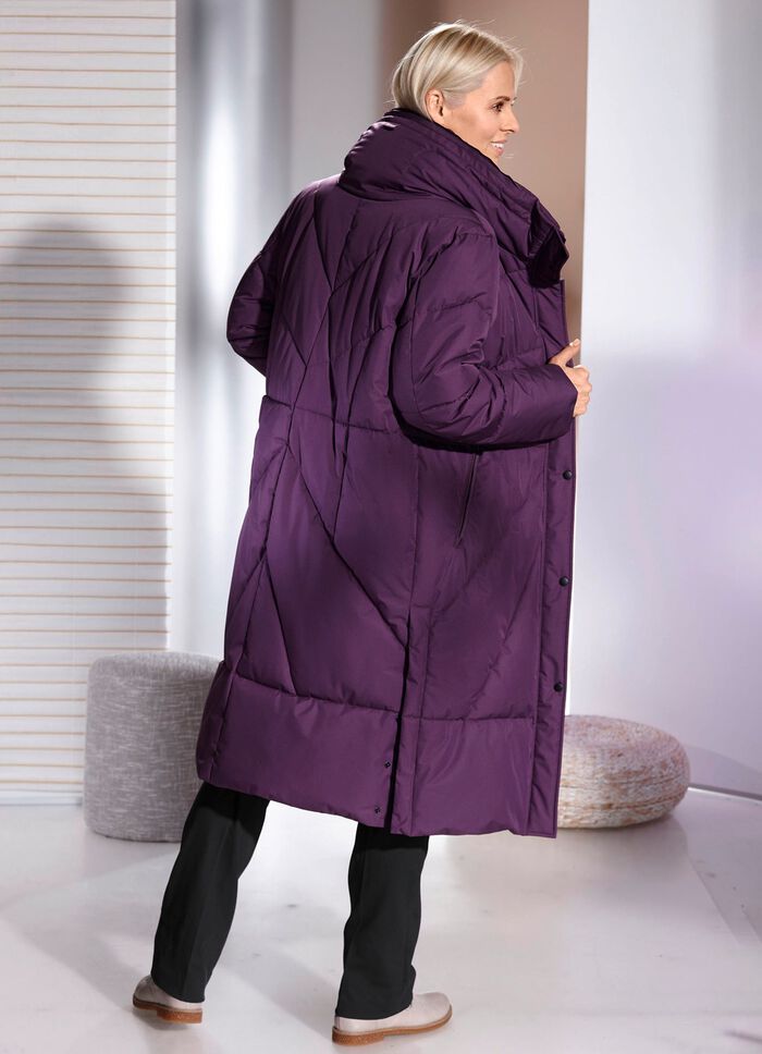 Funktionsmantel mit verstaubarer Kapuze 