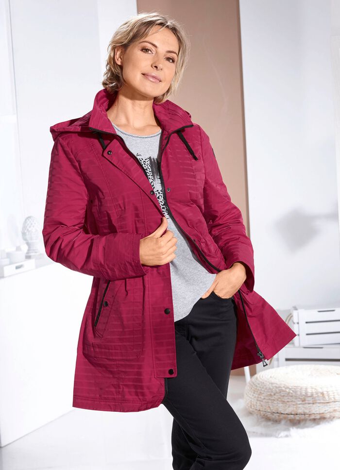 Funktionsjacke mit dezentem Streifendessin 