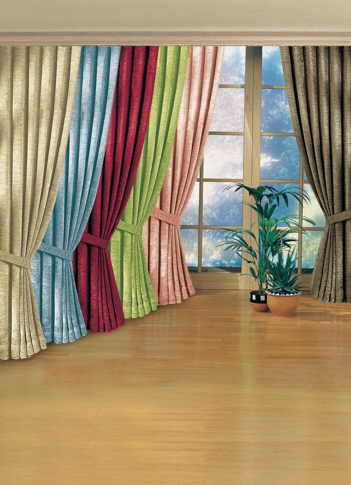 &Uuml;bergardinen-Garnitur mit Universalschienenband 