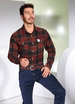 Kariertes Hemd mit Brustpattentaschen 