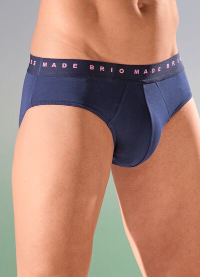 Dreierpack Slips, uni mit Elastikbund 