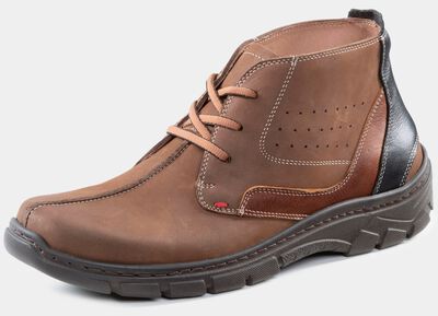 Schn&uuml;r-Boot aus Nubukleder 