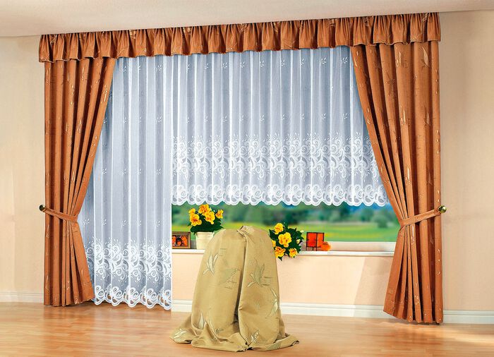 &Uuml;bergardinen-Garnitur mit Universalschienenband 