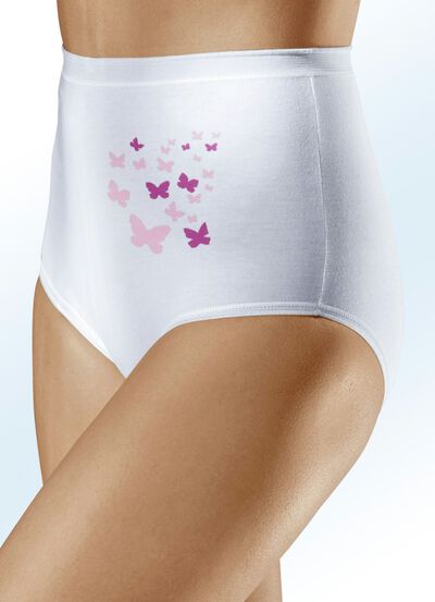 F&uuml;nferpack Slips mit Schmetterlingsdruck 