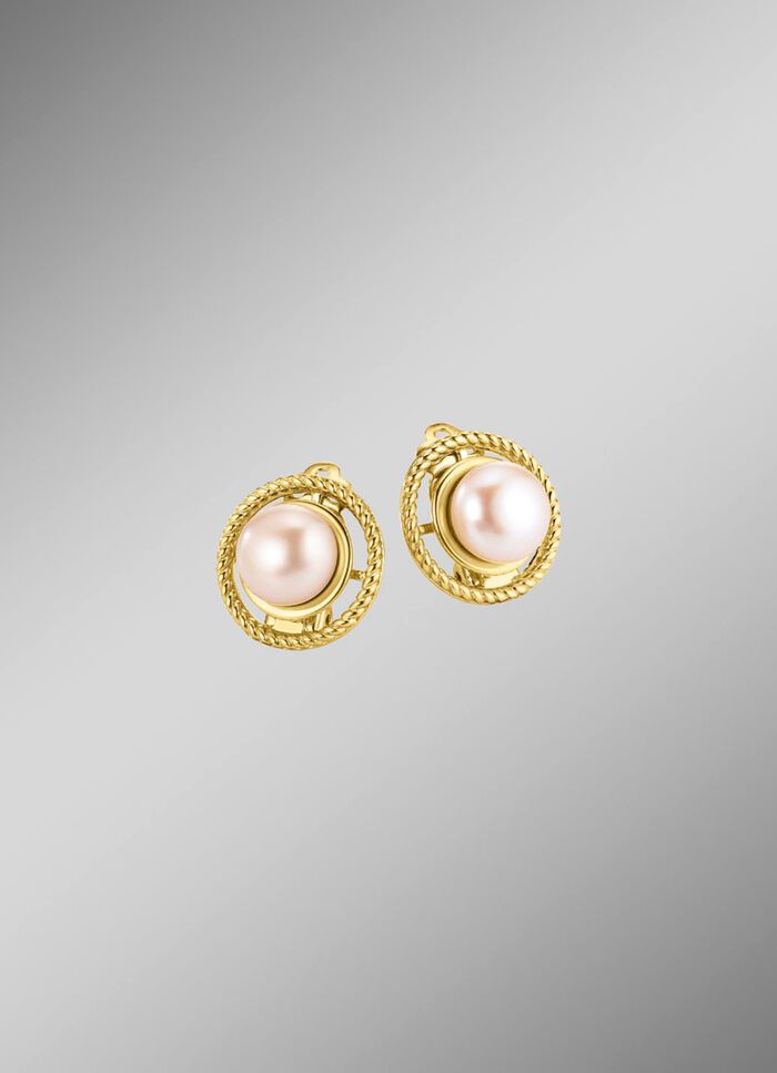 Ohrclips mit S&uuml;&szlig;wasser-Zuchtperlen und Clipverschluss 