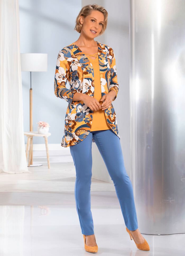 Shirtjacke mit seitlichen Eingrifftaschen 