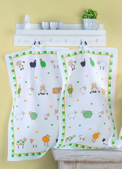 Hochwertige Geschirrt&uuml;cher aus Baumwolle, 3er-Set 