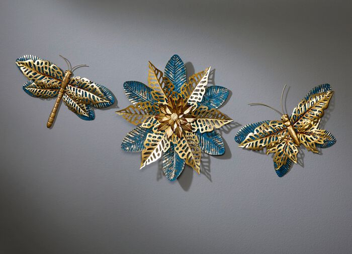 Wanddekoration aus Metall 