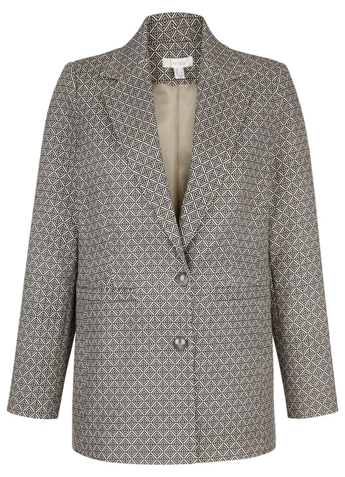 Blazer mit grafischem Dessin 
