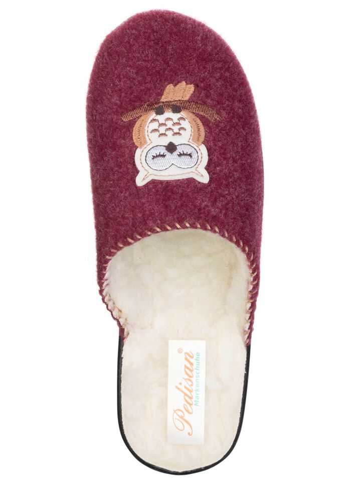 Gef&uuml;tterte Damen-Hausschuhe, mit Schurwolle 