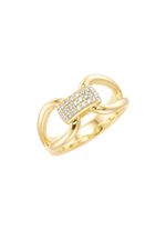 Vergoldeter Damenring mit Zirkonia 