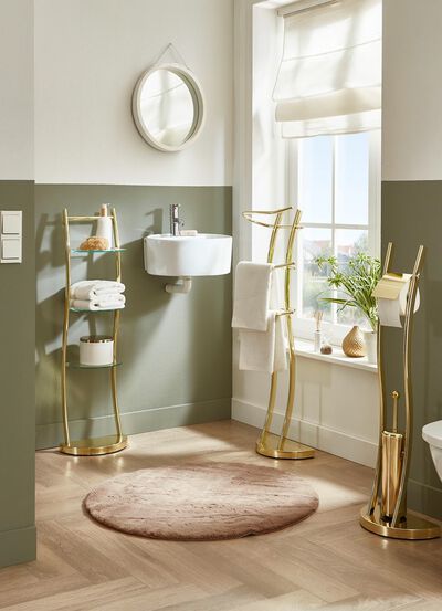 Stilvolle Bad-Accessoires aus Stahlrohr 