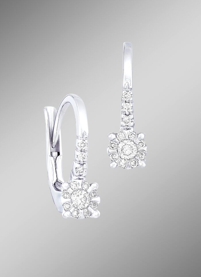 Exquisite Ohrringe mit 24 Brillanten 