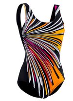 Pacific Fashion Badeanzug mit platziertem Druckdessin und Halbkorsage 