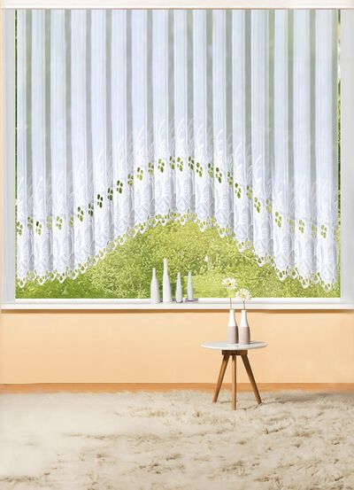 C-Bogen-Store mit hochwertiger Plauener Stickerei 