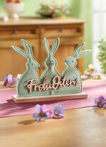 Filz-Hasen auf Holzsockel 