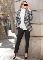 Blazer mit Hahnentritt-Dessin 