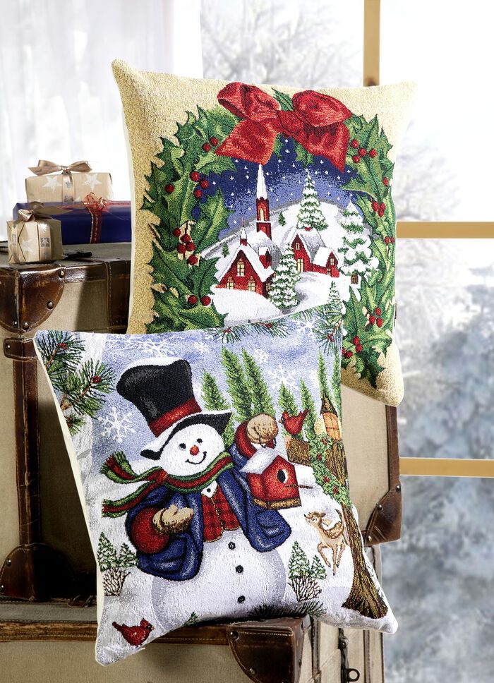 Kissenbez&uuml;ge mit Rei&szlig;verschluss, 2er-Set 