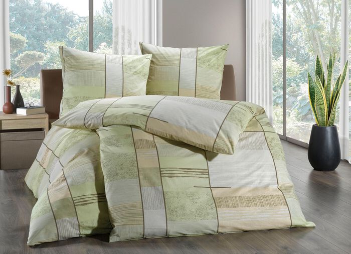 Bettw&auml;sche-Garnitur mit Rei&szlig;verschluss 