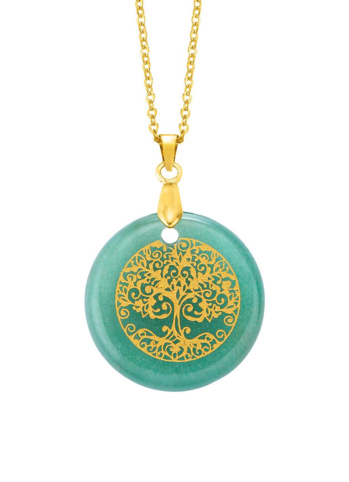 Lebensbaum-Anh&auml;nger mit Aventurin 