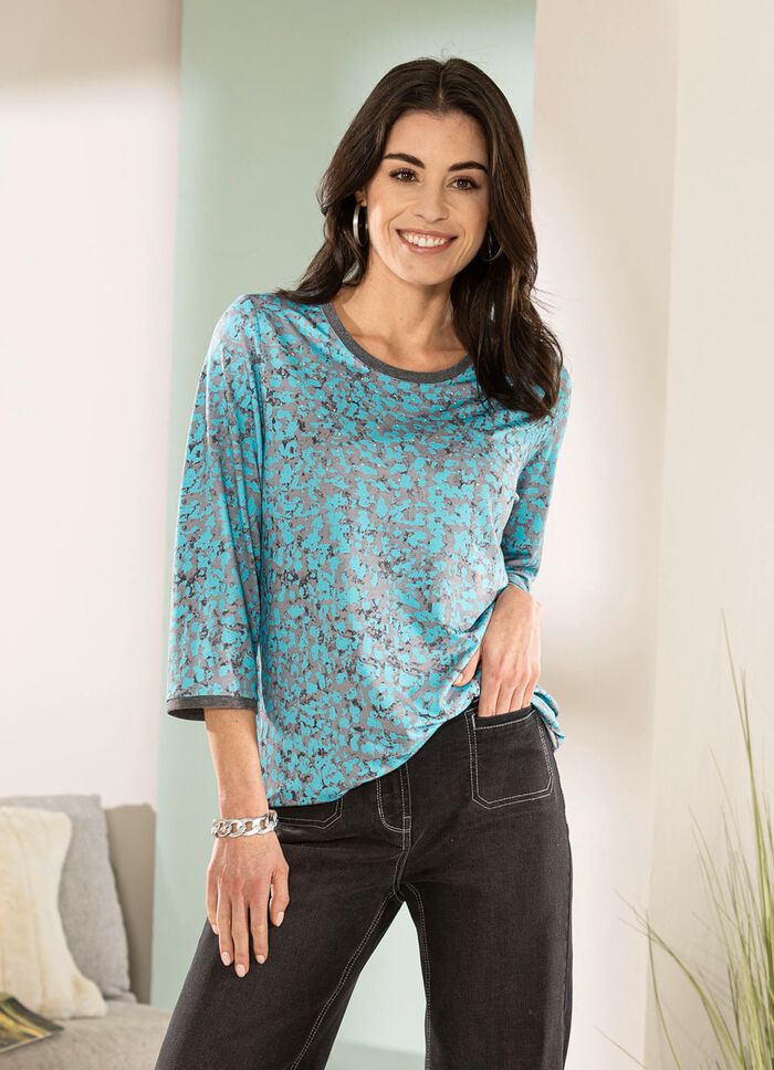 Shirt mit silberfarbenen Zierpl&auml;ttchen 