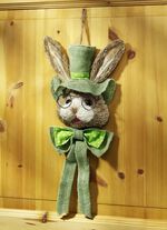 Hasenkopf aus fein geschnittenen Naturfasern 