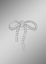 Anstecknadel Schleife mit synth. Zirkonia 