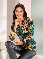 Poloshirt mit Zierkn&ouml;pfen am V-Ausschnitt 