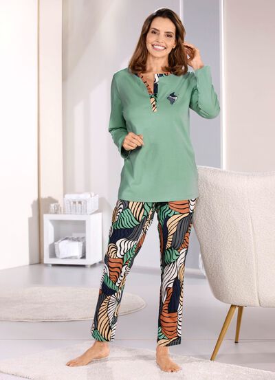 Zweierpack Schlafanz&uuml;ge von Laurina mit Knopfleiste  