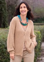 Strickjacke mit Paillettengarn 