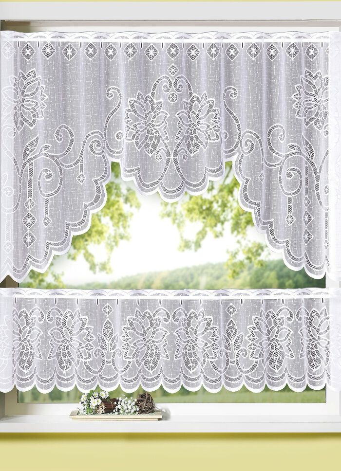 Fensterset mit Stangendurchzug 2-teilig 