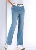 Jeans in aktueller Fingerprint-Dessinierung 