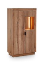 Vitrine, 2-t&uuml;rig, mit LED-Beleuchtung und Softclose 