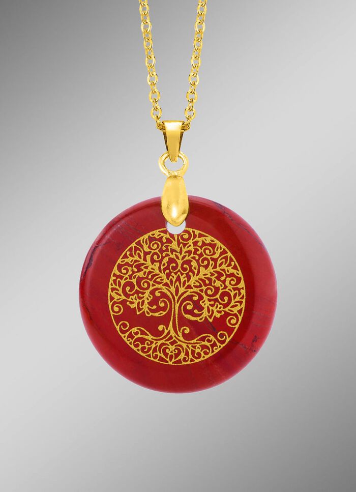 Lebensbaum-Anh&auml;nger mit Jaspis  