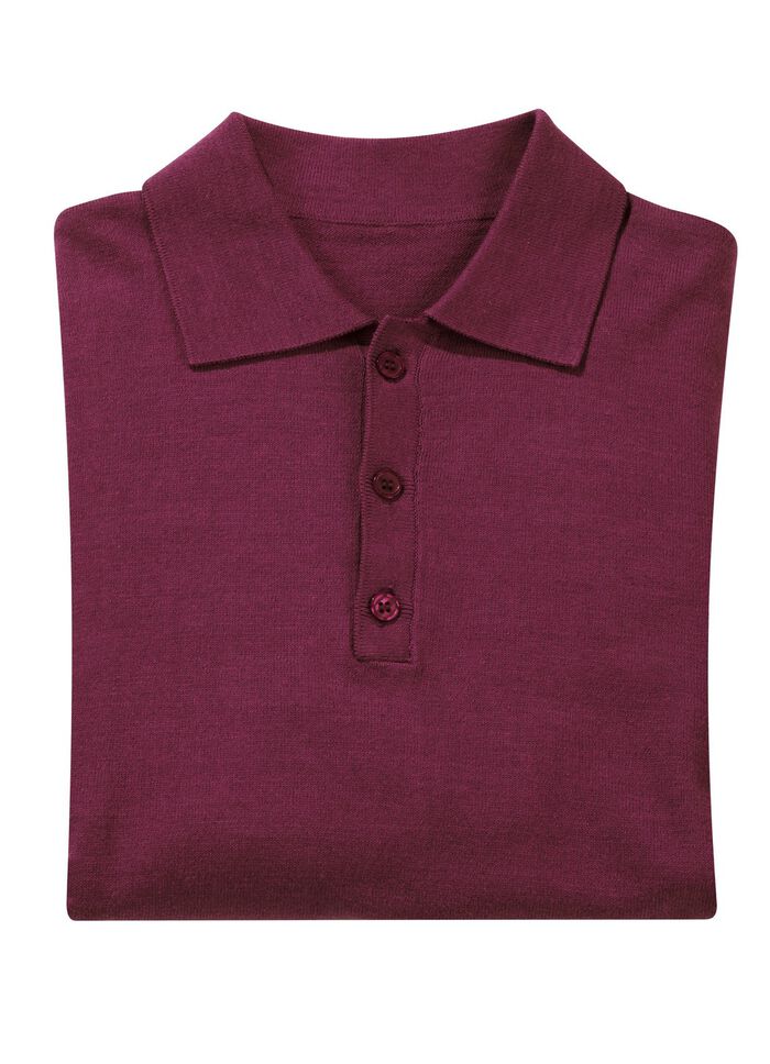 Polopullover mit kurzer Knopfleiste in 4 Farben 