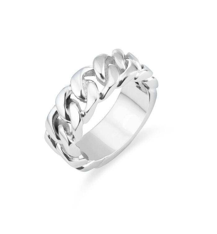 Markanter Herrenring in Ketten-Design 