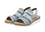 Rieker, sommerliche Damen-Sandalen, mit seitlichen Elastik-Bandagen 